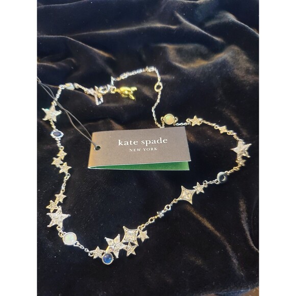 Kate Spade Stars and Planets Necklace Zirc. Deadstock - Picture 3 of 3